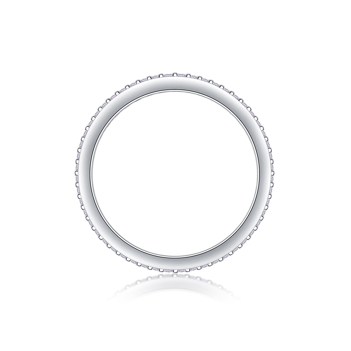 A Fashionable Jewelry Ring Set With Moissanite S925 Sterling Silver And Platinum-plated Diamond Prohibit