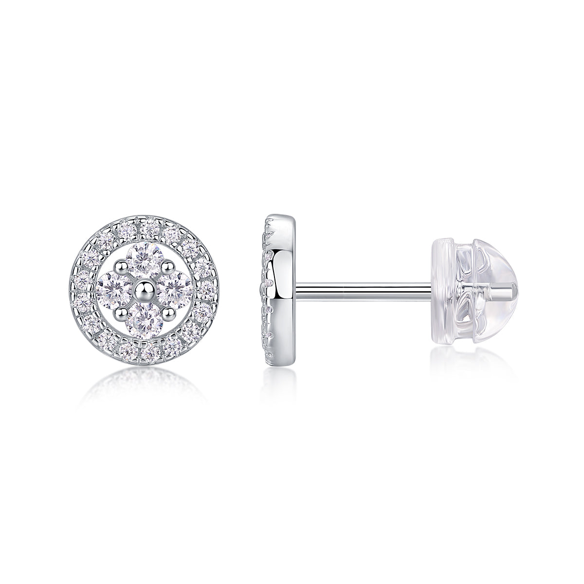 Fashionable And Luxurious Diamond Jewelry Earrings Set With Moissanite S925 Sterling Silver And Platinum-plated Stud Earrings Prohibit